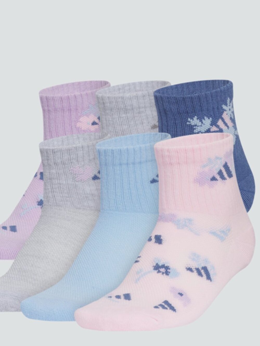 Adidas 6-pairs Ankle socks 6pk Floral Print Size M 5-10
